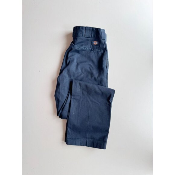 DICKIES 874 Navy Blue Polyester Cotton Twill Original Fit Work Pants, Size 30 - Picture 4 of 13